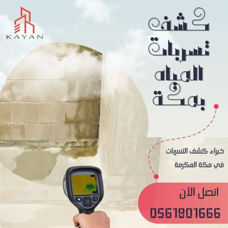 خدمة كشف تسربات المياه بمكة باستخدام أحدث الأجهزة من شركة كيان المهارة